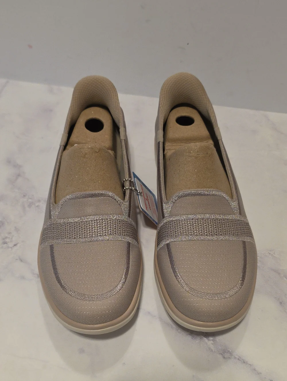 Skechers Slip-On Casual Shoes  in Taupe Air Cooled  Goga Mat Brand New